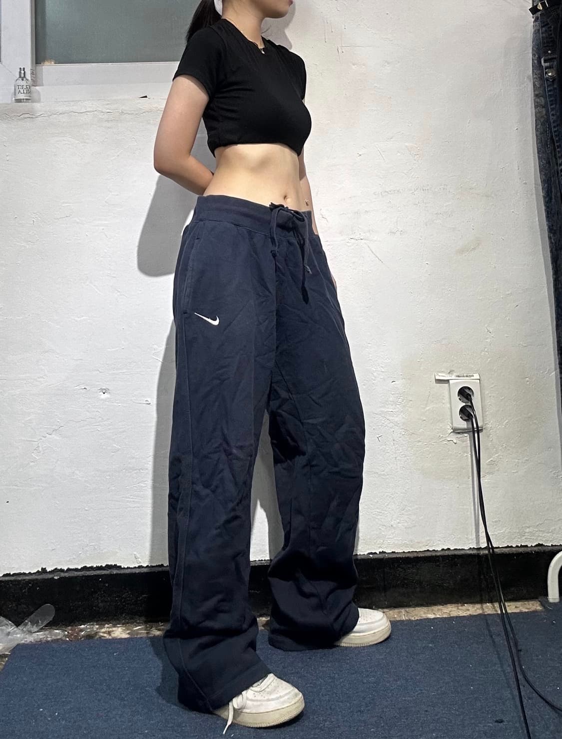 나이키 로고 네이비 팬츠 상품이미지1