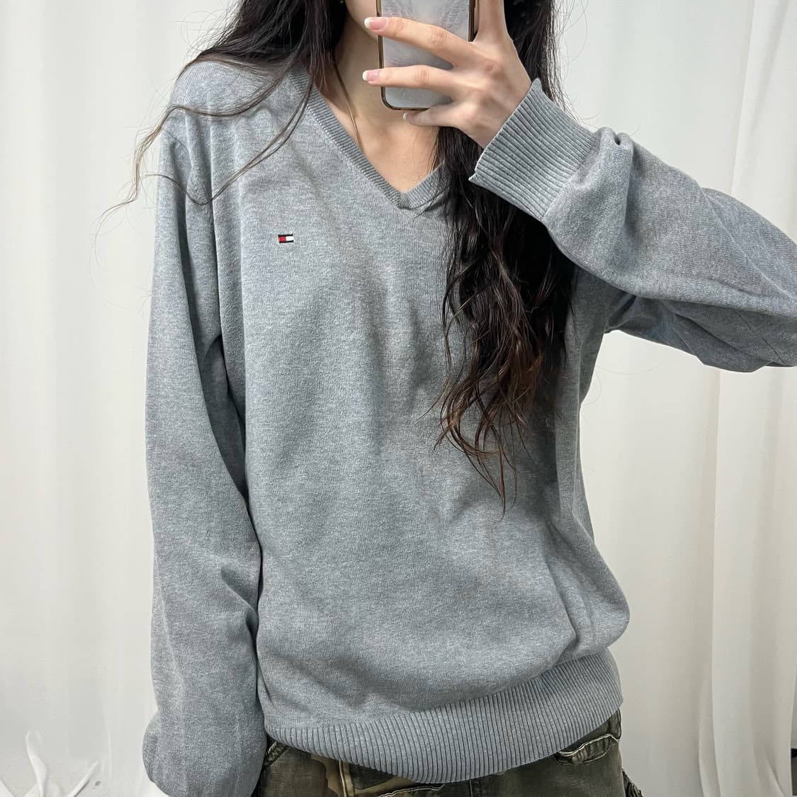 Tommy Hilfiger grey knit 상품이미지3