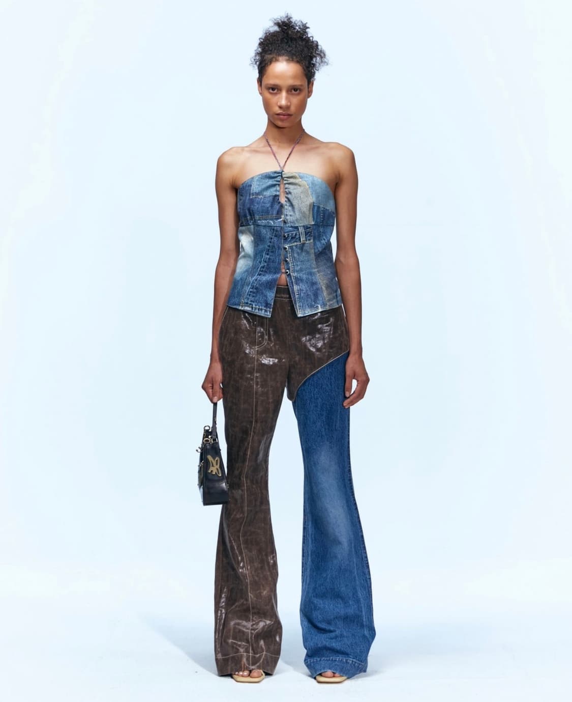 Lance Jeans Hybrid Faux Leather Trousers 상품이미지1