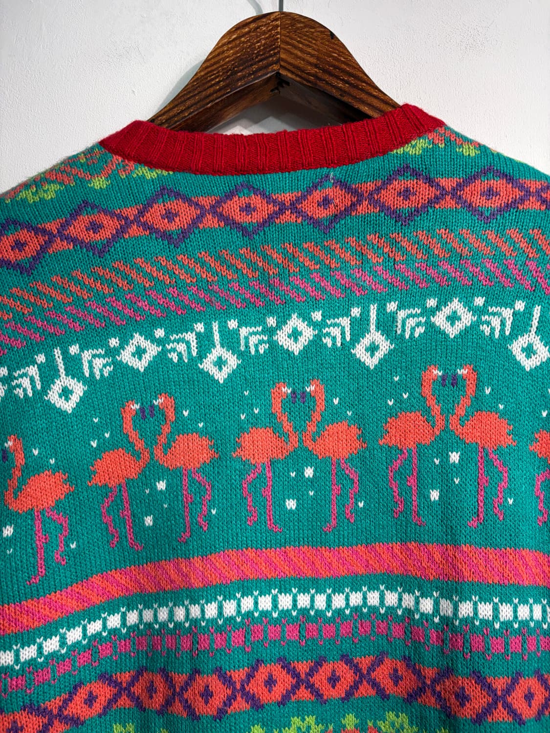 U.S.A. 크리스마스 어글리 니트 플라밍고 XL 상품이미지9