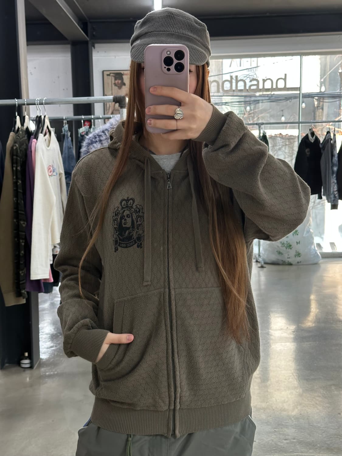 히스테릭글래머 히스걸 Genius Of Love 니트후드집업 상품이미지3