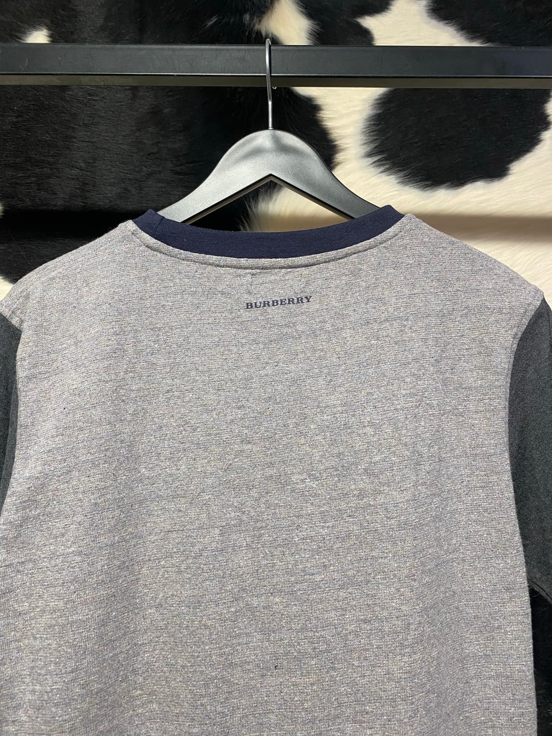 Burberry 영국국기 프린팅 배색 니트 반팔티셔츠 상품이미지5