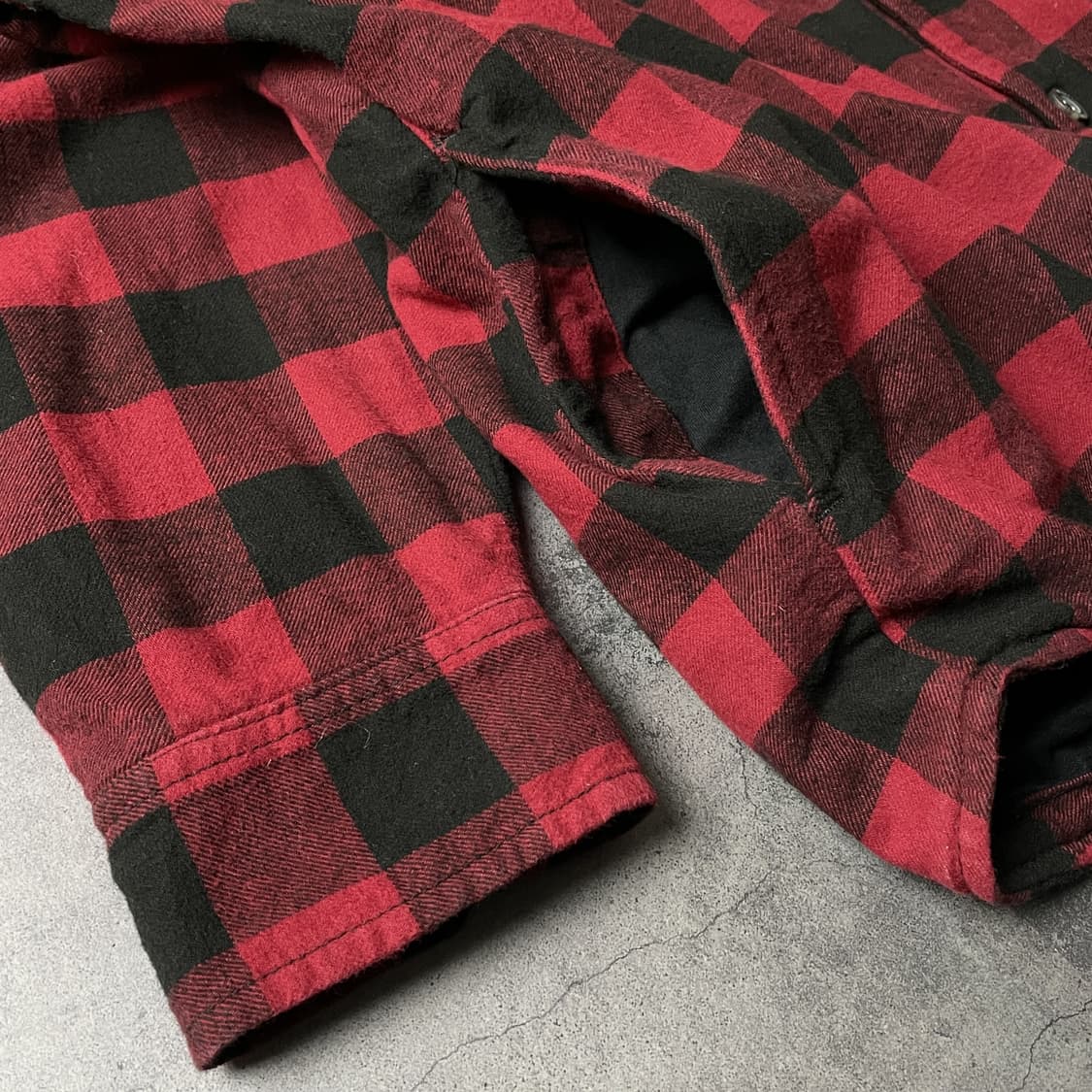 OUTDOOR LIFE 빈티지 체크 플란넬 후드 자켓 A00338 상품이미지4