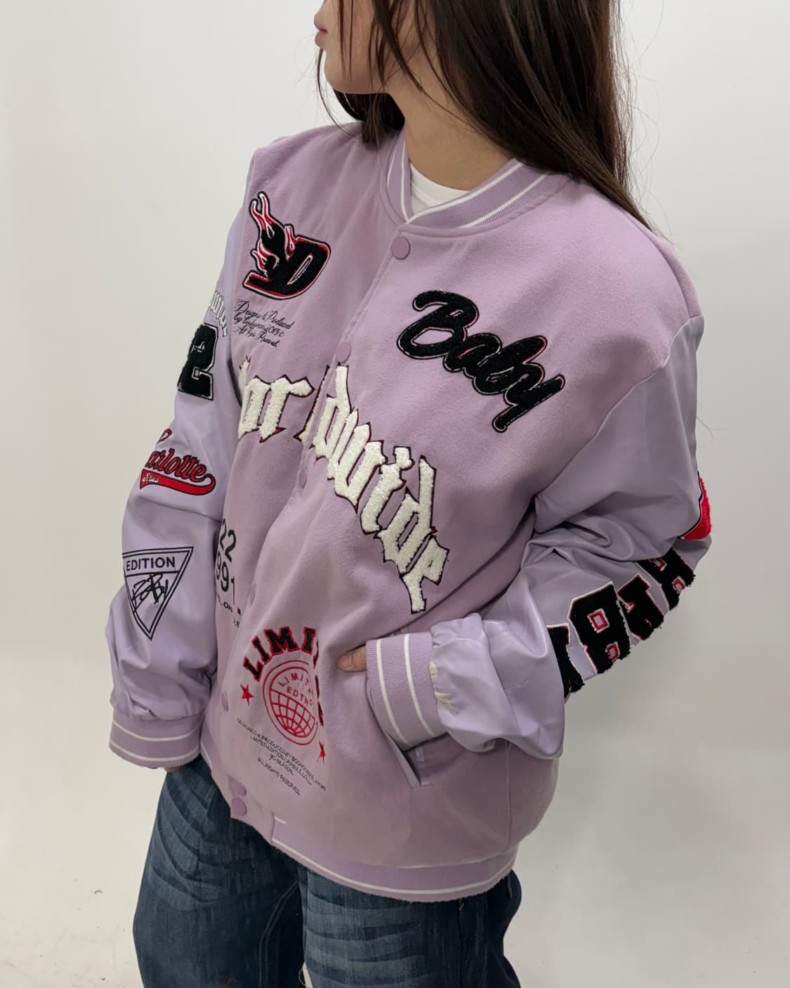 90s 올드스쿨 빈티지 패치 레더 바시티 jk 상품이미지3