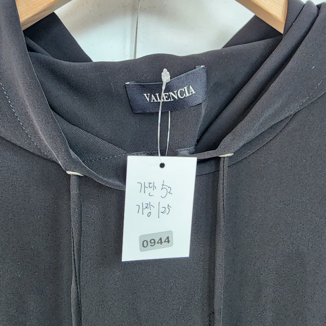 발렌시아 블랙 후드 롱 원피스 상품이미지10