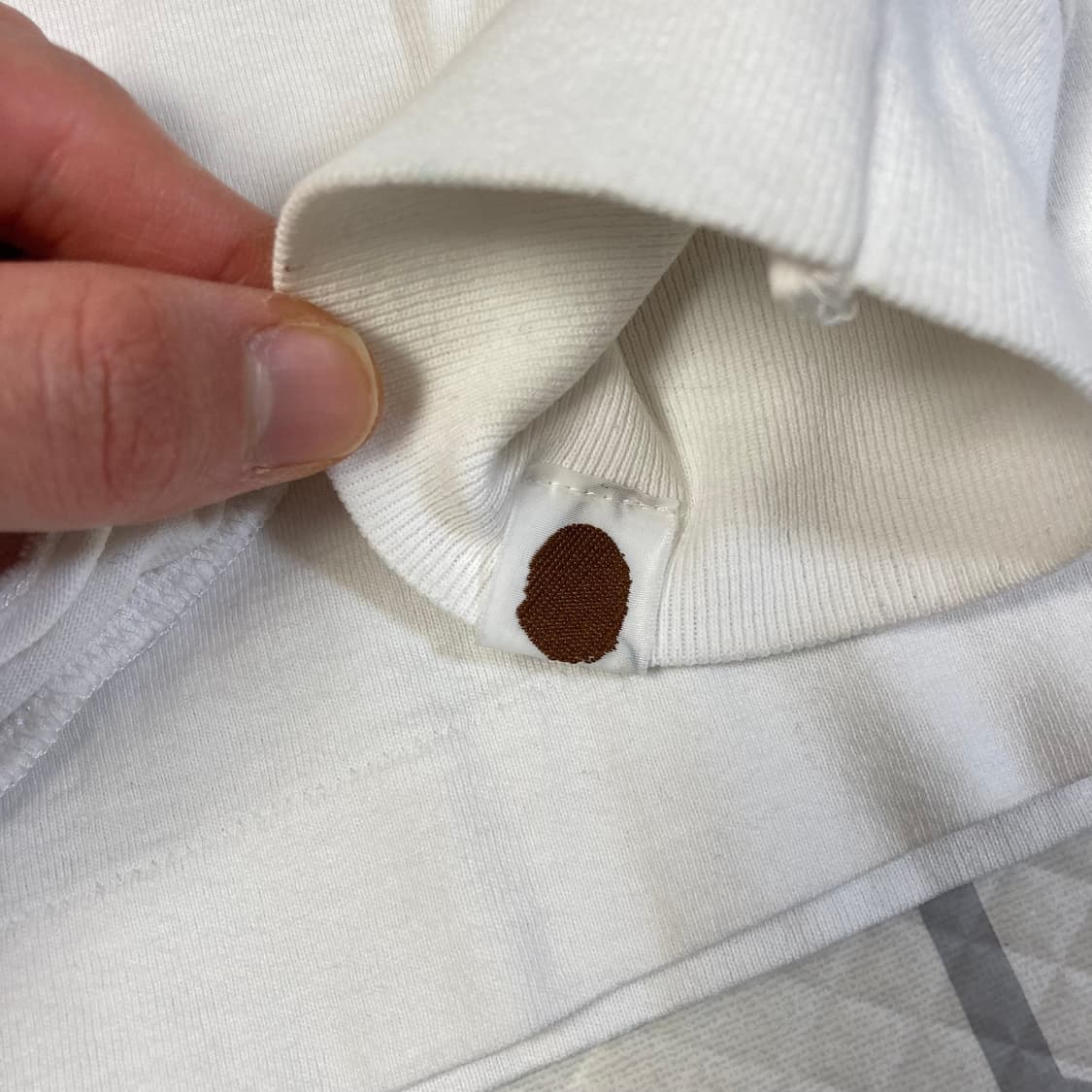 (XL) 90s 베이프 빅사루 롱슬리브 화이트 상품이미지4