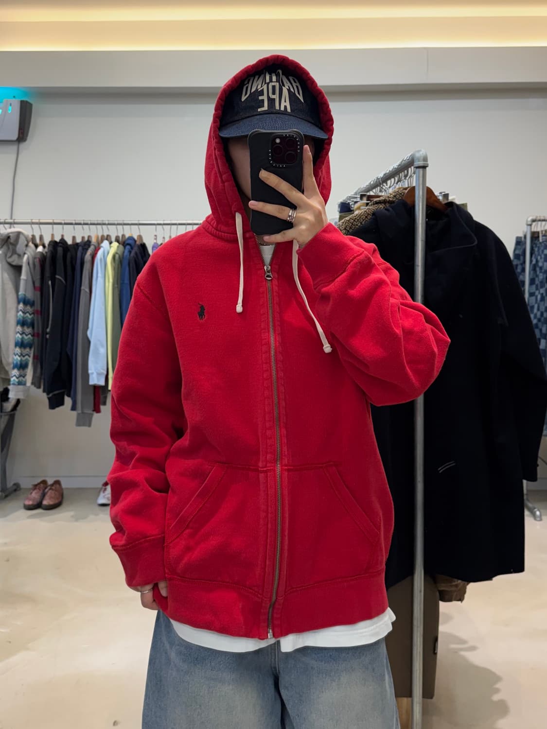 폴로 랄프로렌 와플 후드집업 상품이미지4