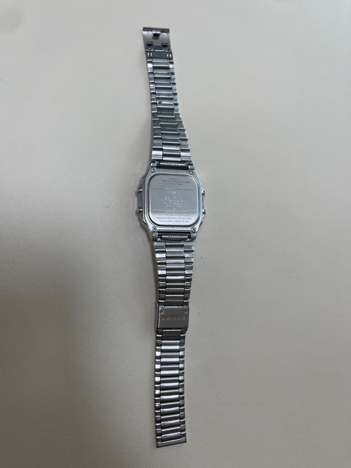 카시오 데이터뱅크 메탈 시계 실버 상품이미지2