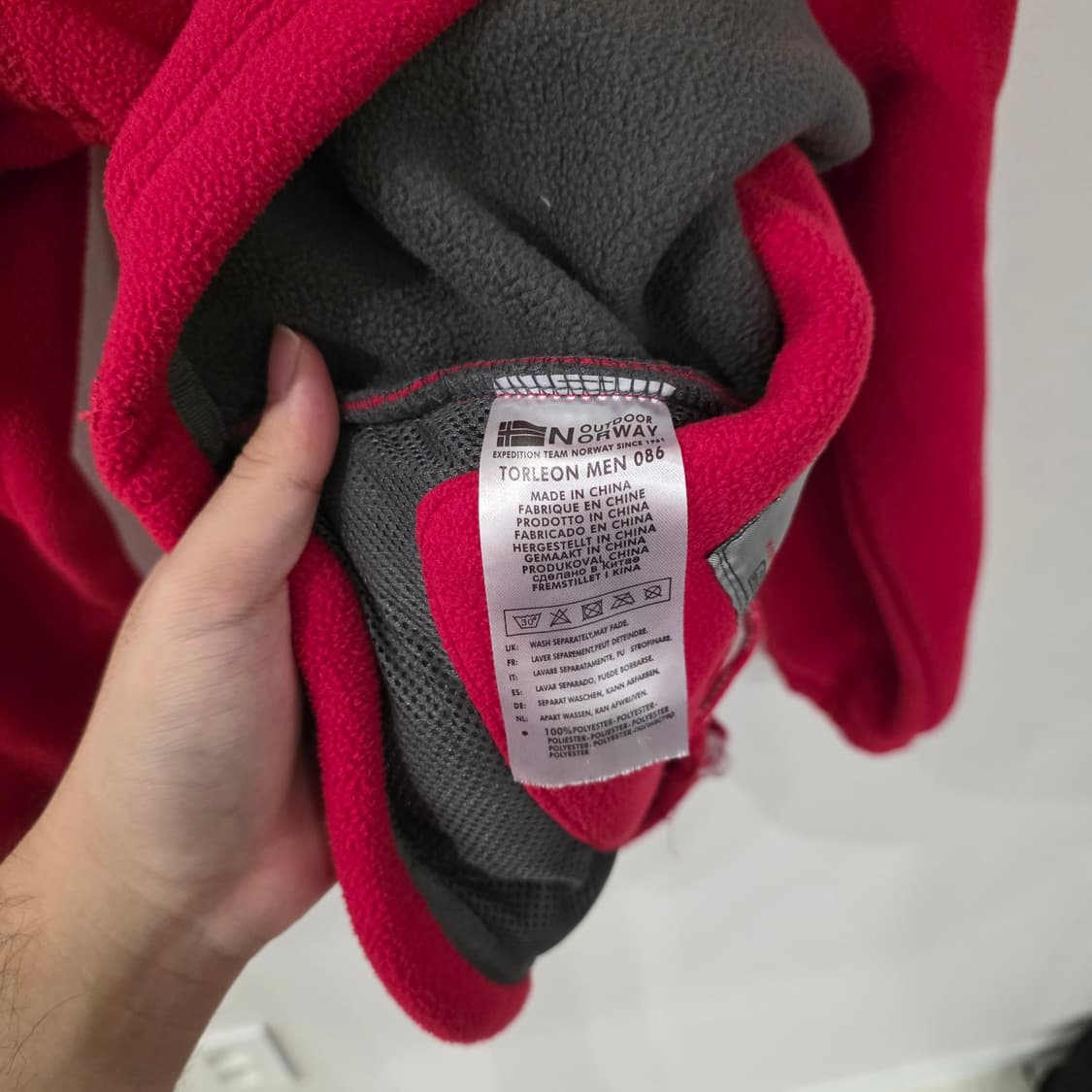 아웃도어 노르웨이 남성 플리스 자켓 레드 상품이미지8