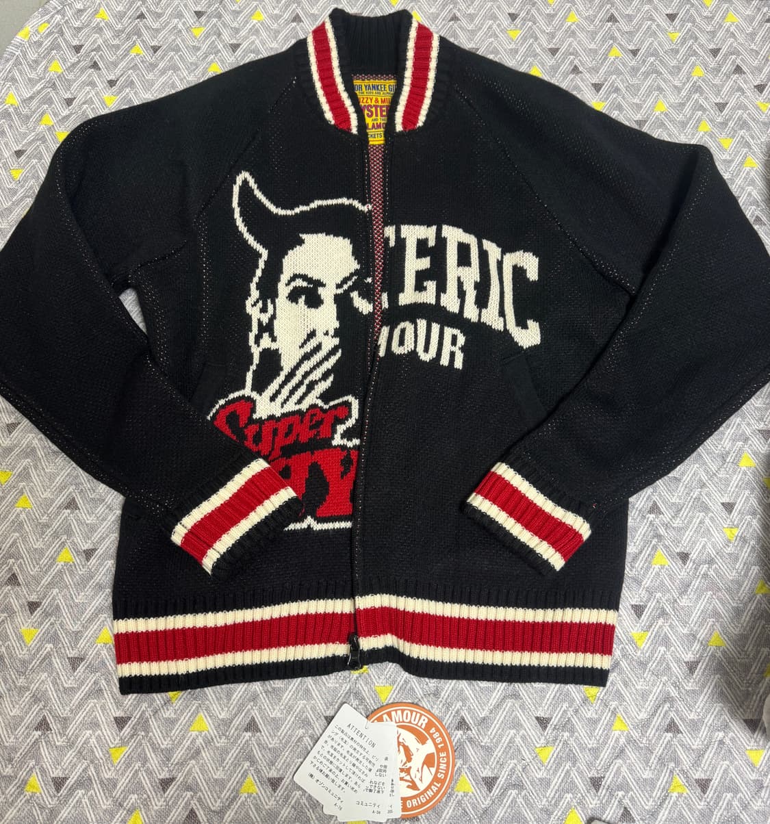 새상품 히스테릭글래머 슈퍼 자카드 점퍼 니트 휴먼메이드 니들스 슈프림 상품이미지1