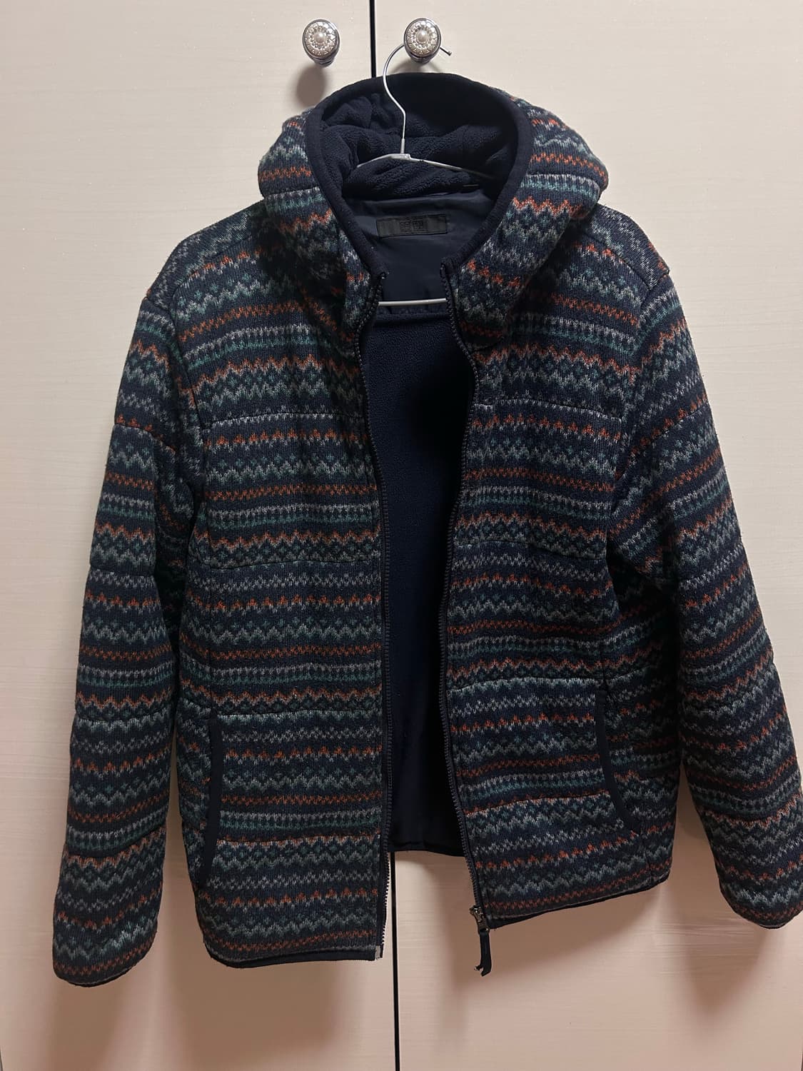 유니클로 패턴 플리스 후드 자켓 M 상품이미지2