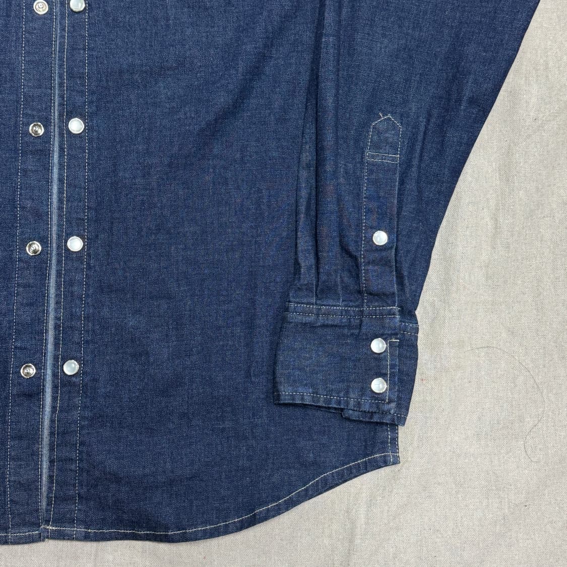 세비지 생지 진청 웨스턴 셔츠 L 상품이미지3