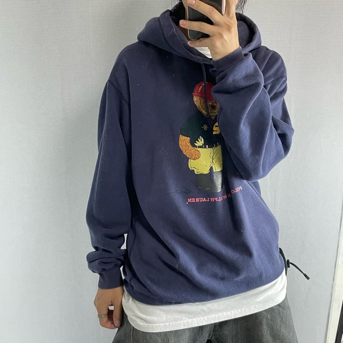 90s 폴로베어 스웻후드 상품이미지5