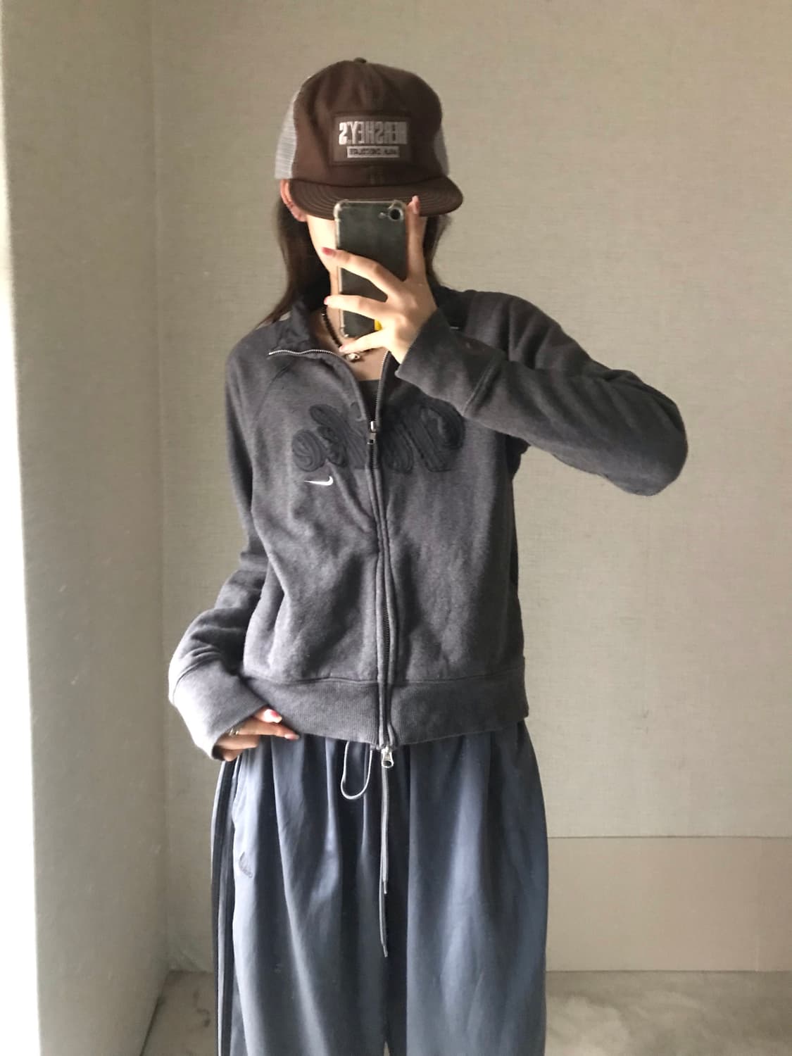 나이키 빅로고 투웨이 면집업 상품이미지5