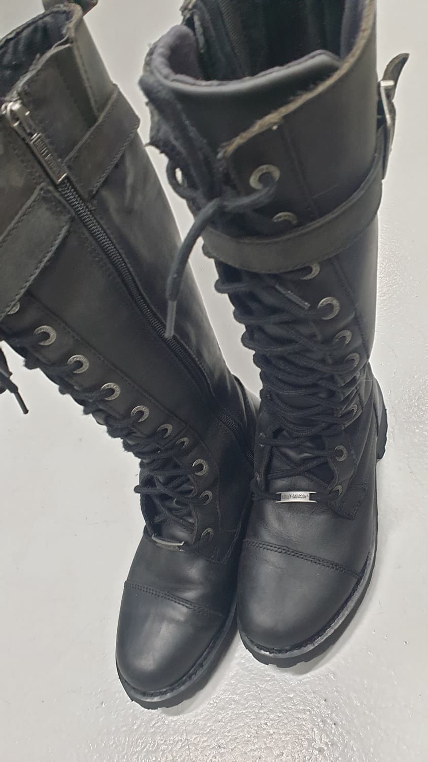 할리데이비슨 블랙 롱 부츠 레이스업 상품이미지2