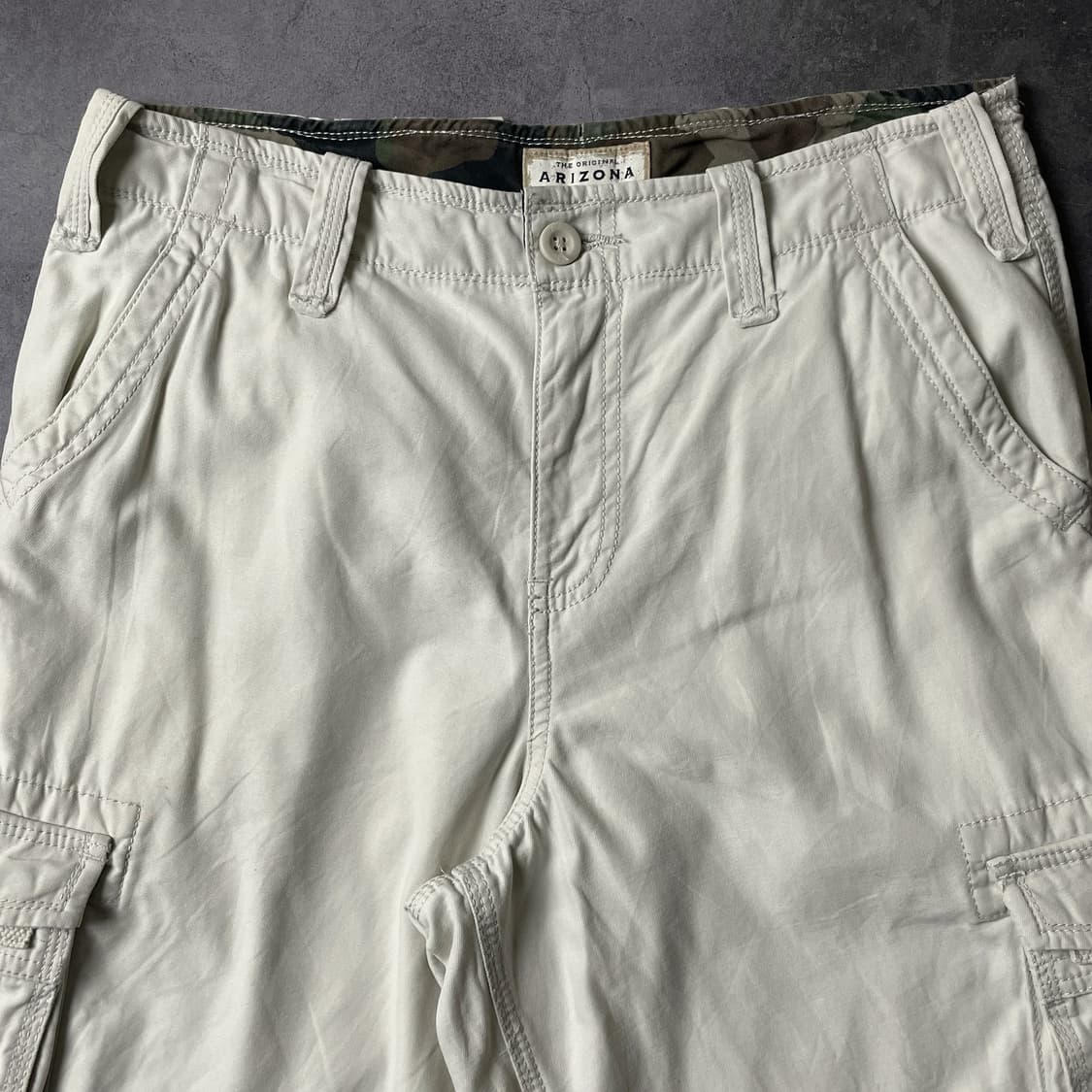 ARIZONA JEAN CO. 빈티지 아이보리 카고 하프팬츠 A00726 상품이미지2