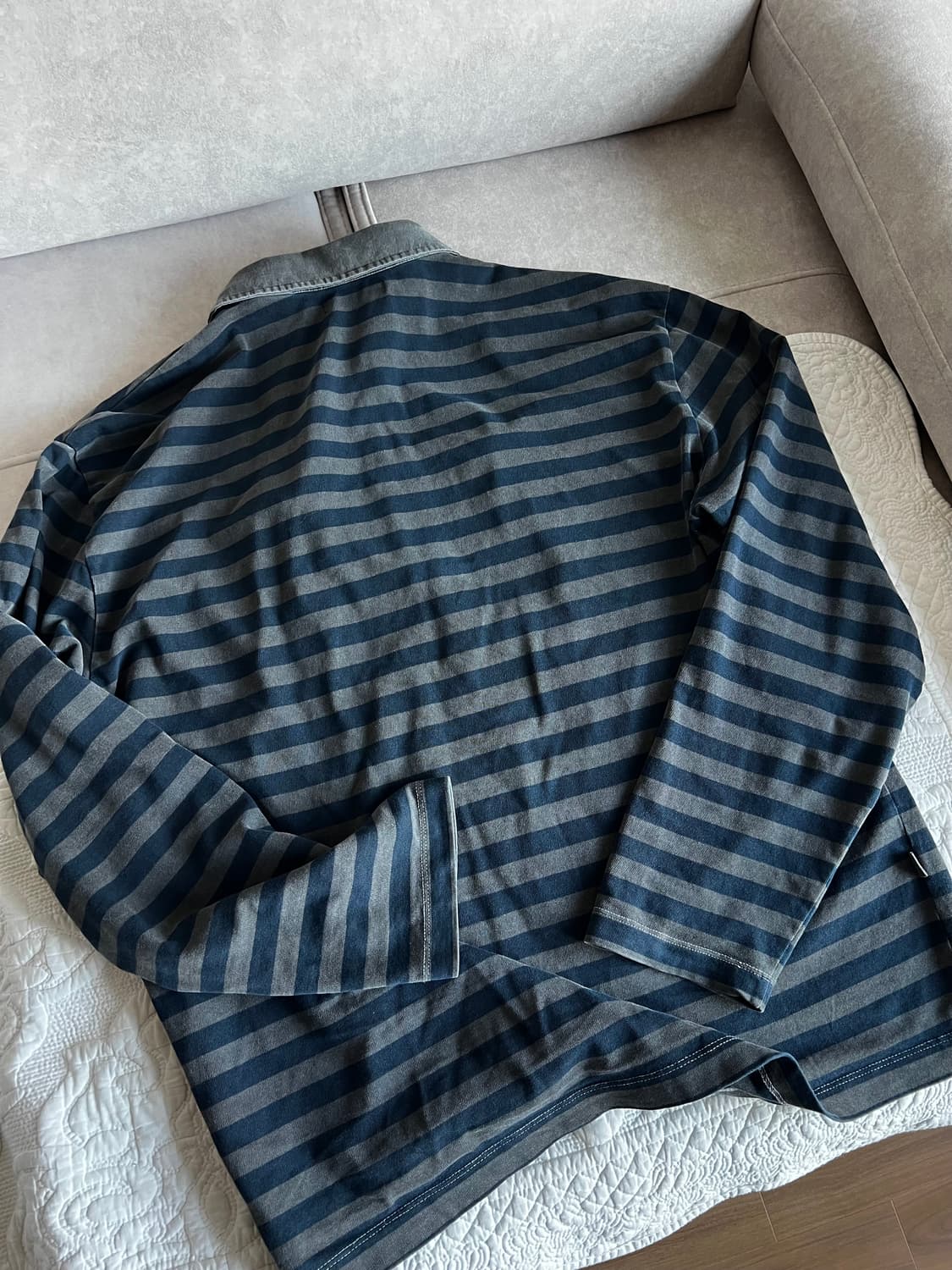 해칭룸 VTG 스트라이프 폴로티 블루 상품이미지5