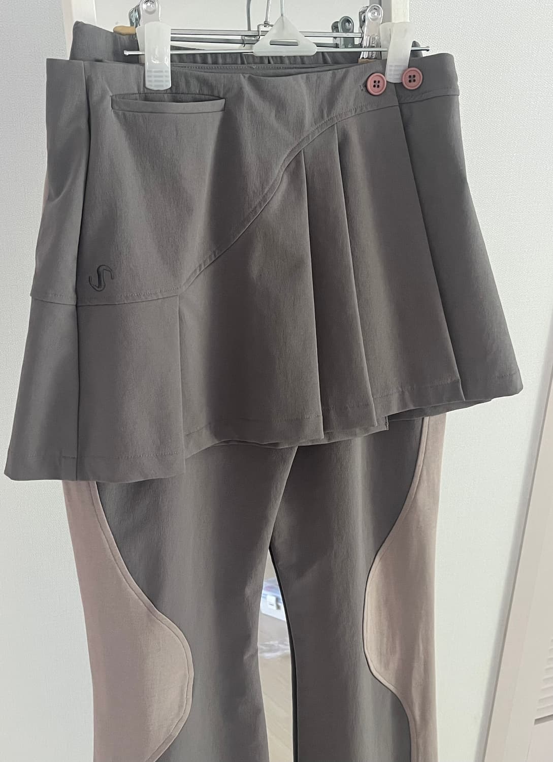 Ojos 오호스 투웨이 플리츠 스커트팬츠 그레이 상품이미지2