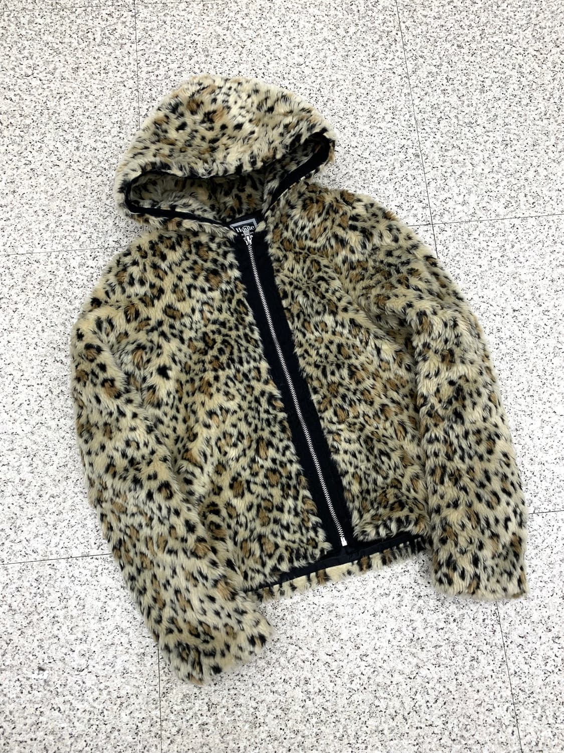 Leopard hood fur jacket  상품이미지3