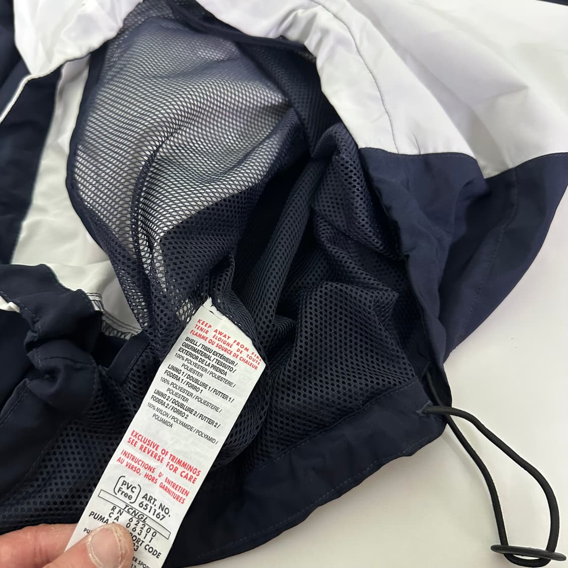 M 푸마 네이비 기본로고 바막자켓 상품이미지7