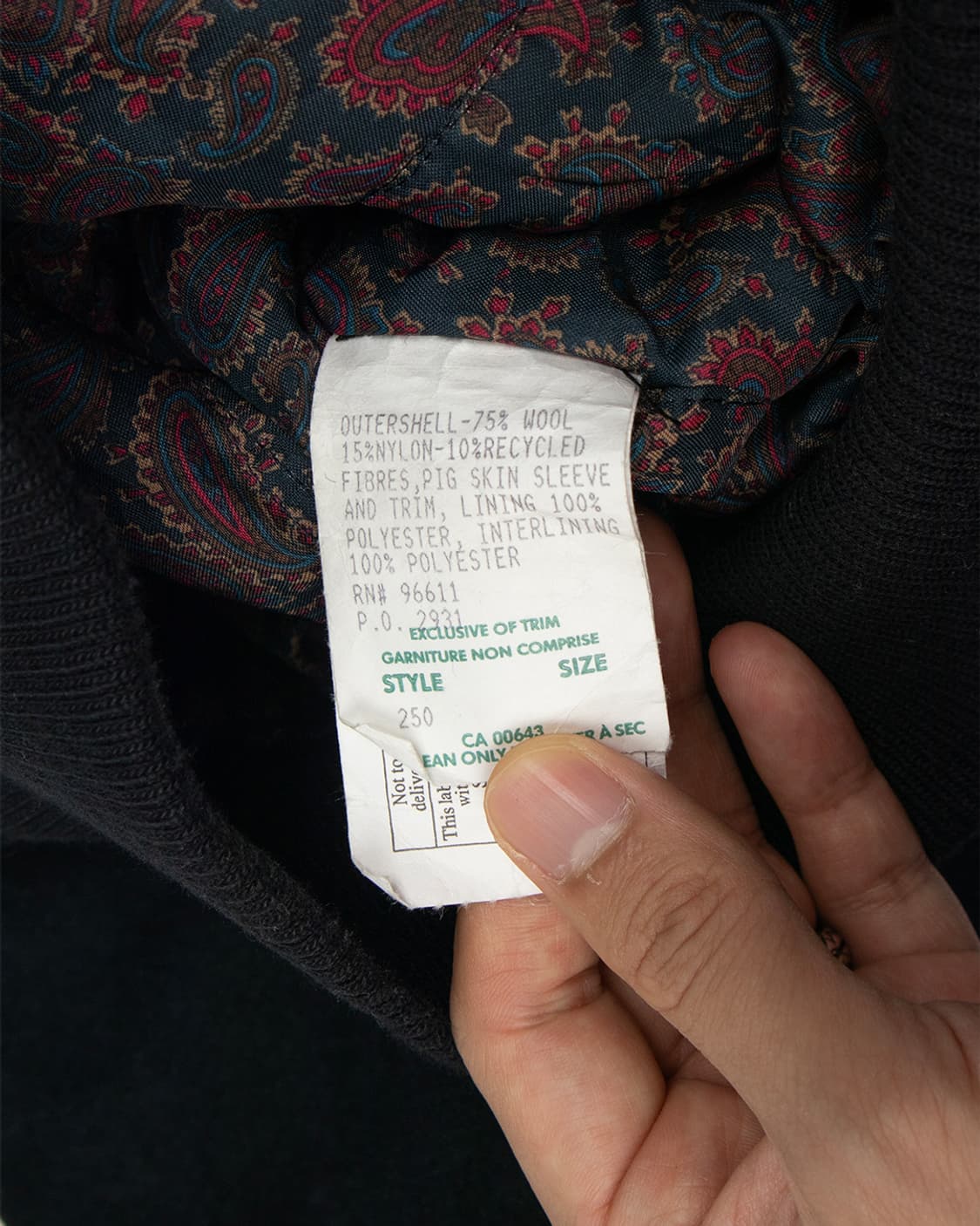 캐나다 울 레더 레이싱 바시티 자켓 상품이미지9