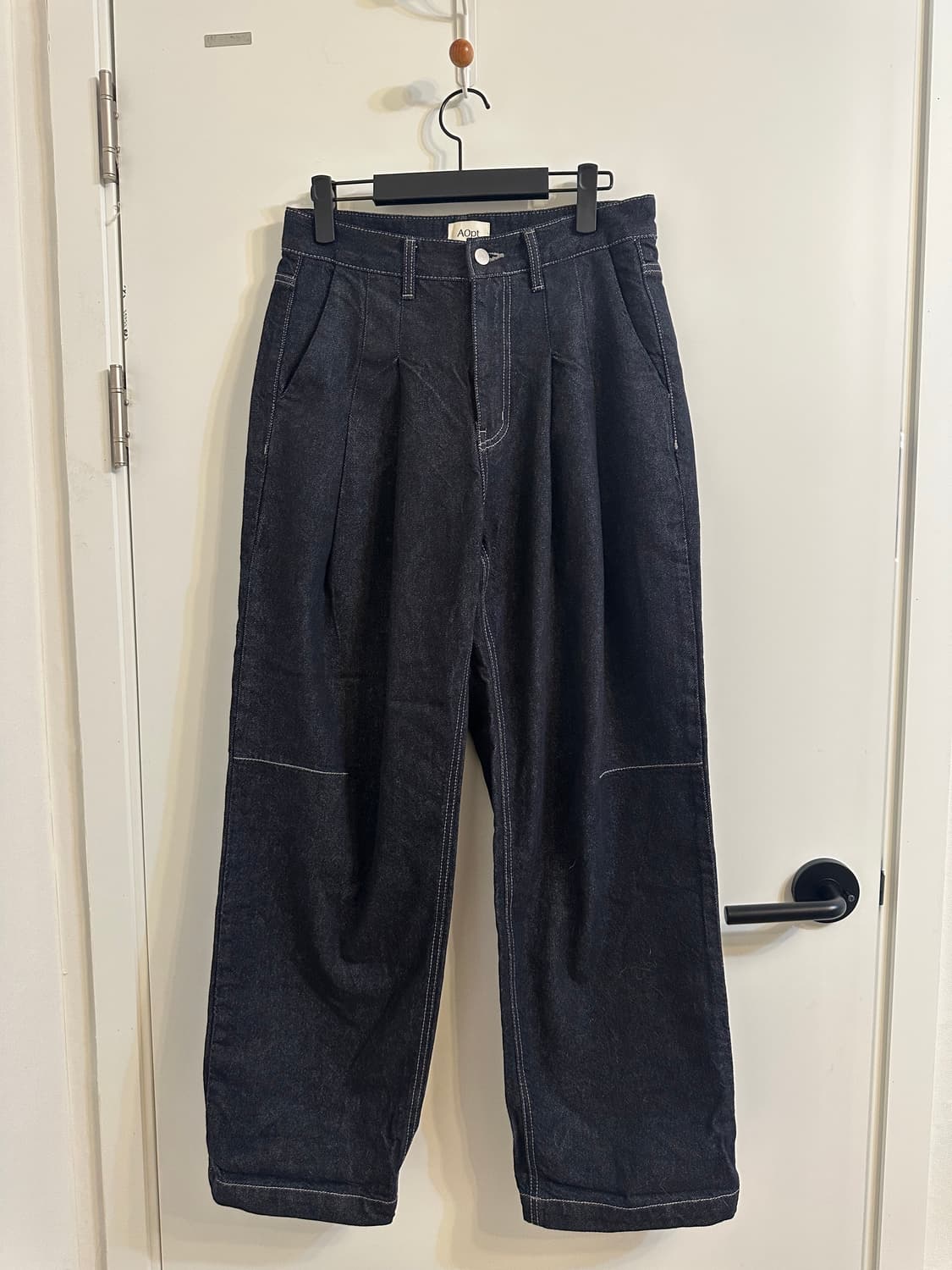 아옵트 투턱 와이드 데님 팬츠 / 인디고 상품이미지4