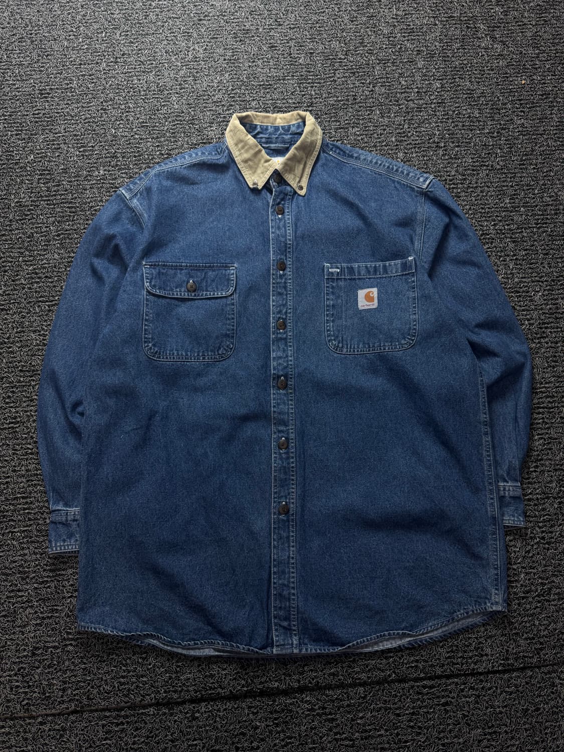 칼하트 코듀로이 카라 박시핏 데님 워크 셔츠 1388 상품이미지2