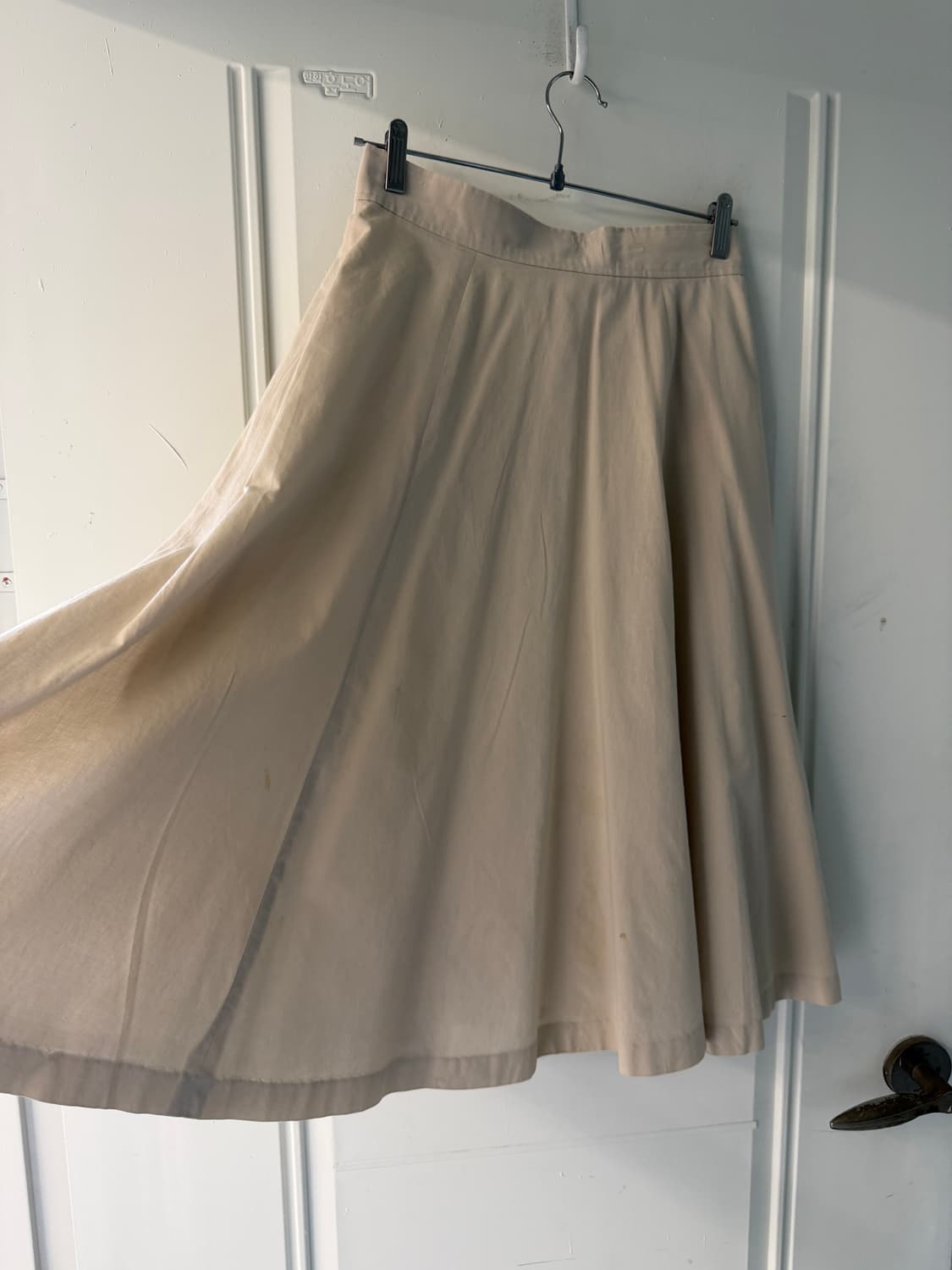 일본빈티지 아이보리 플레어 롱스커트 상품이미지7