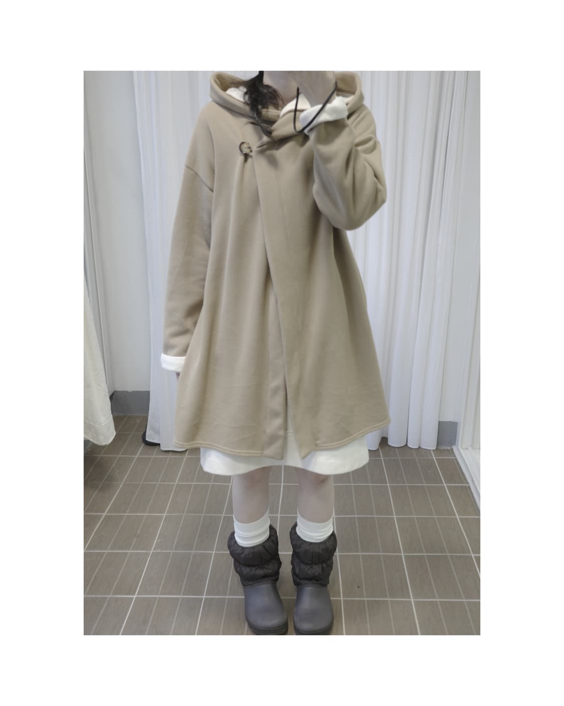 Afternoon tea wearable beige hoodie 상품이미지7