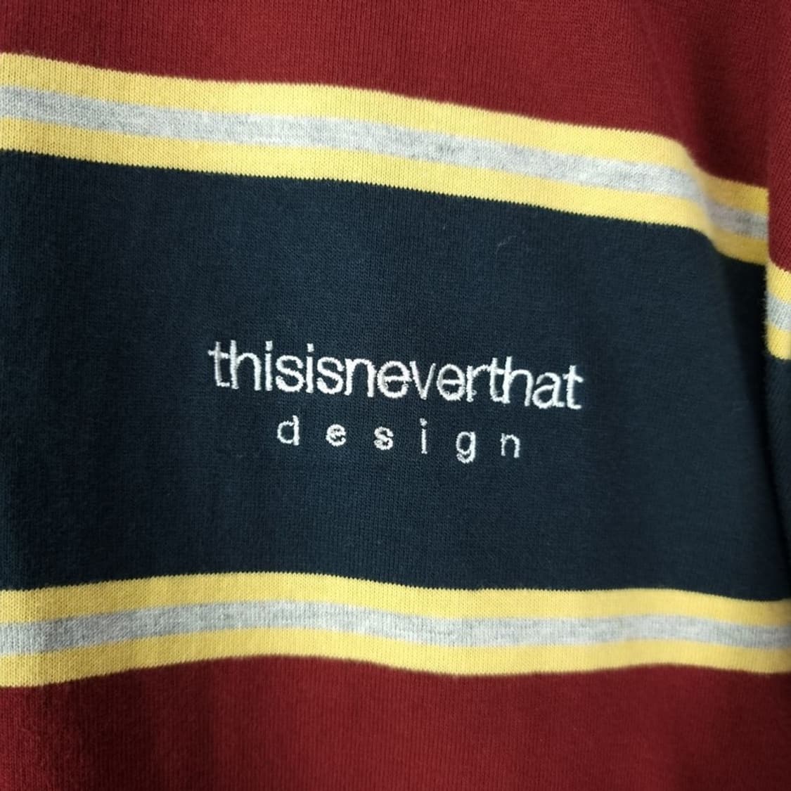 [디스이즈네버댓] 로고 자수 스트라이프 긴팔 카라티 보더티 M19751 상품이미지6