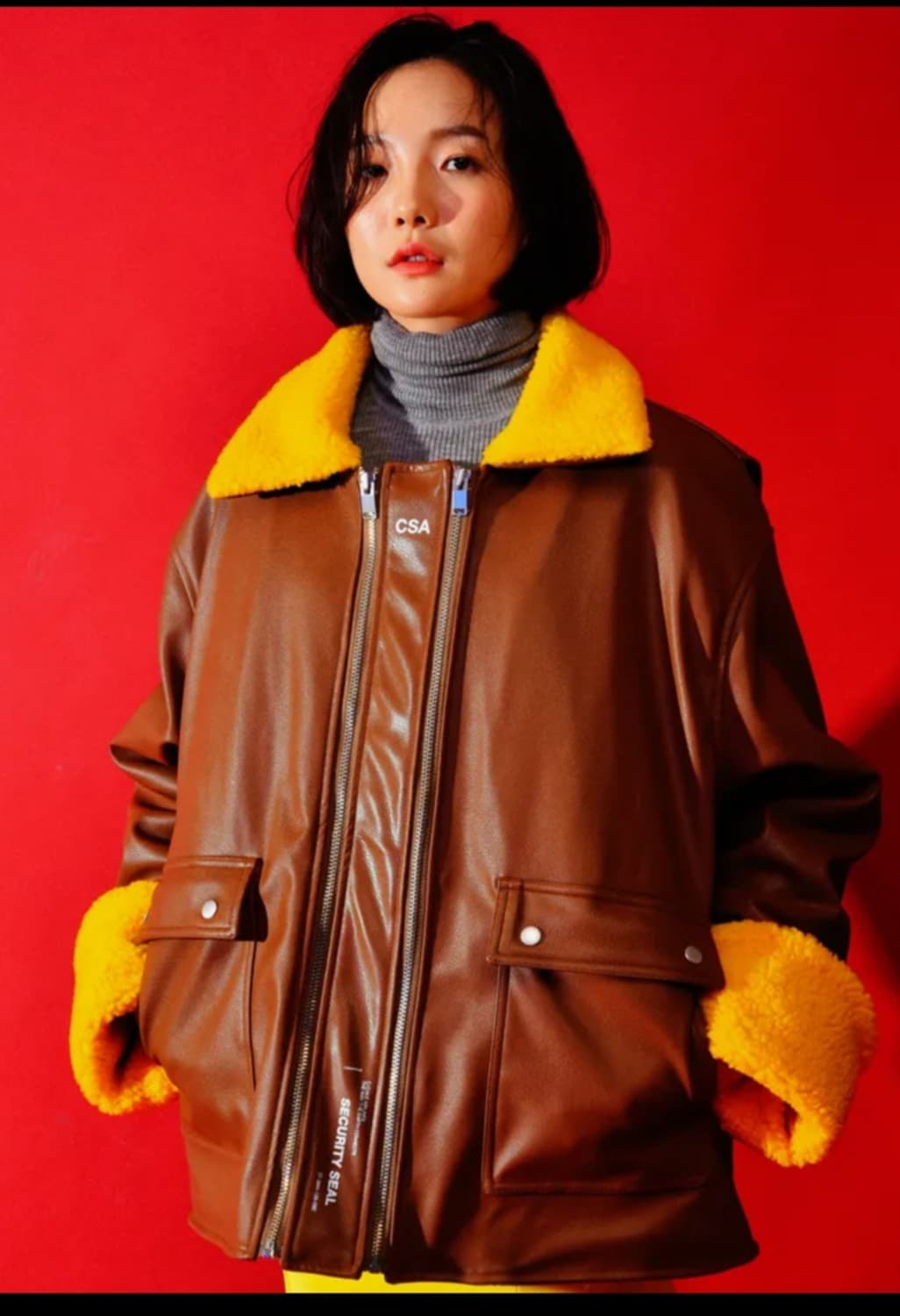 에코레더 무스탕코트 상품이미지8