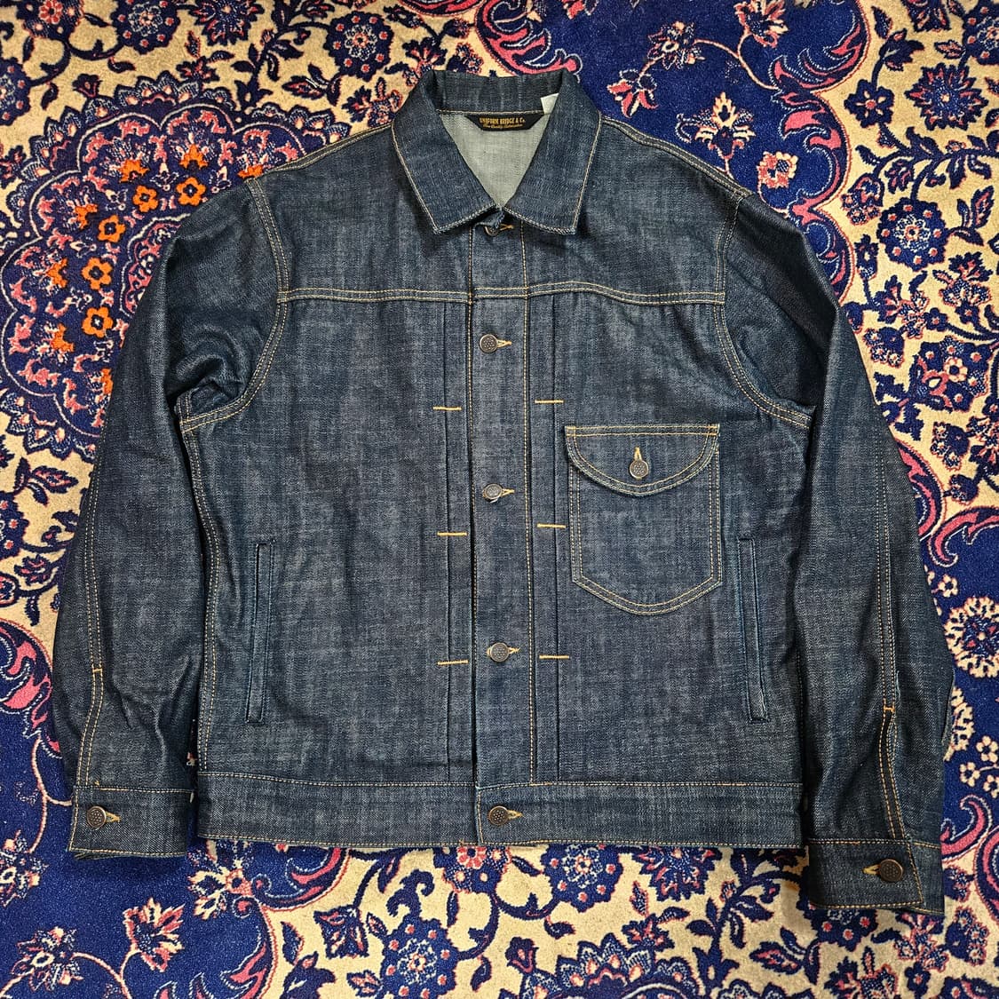 유니폼브릿지 포켓 셀비지 데님 자켓 M size 상품이미지1