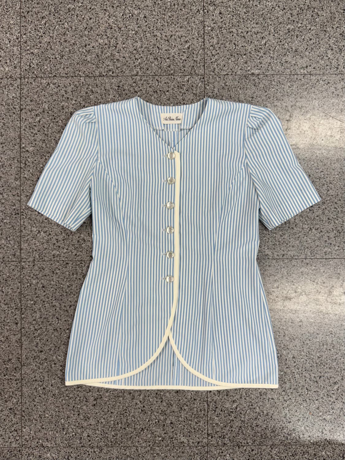 vintage classic striped blouse 상품이미지1