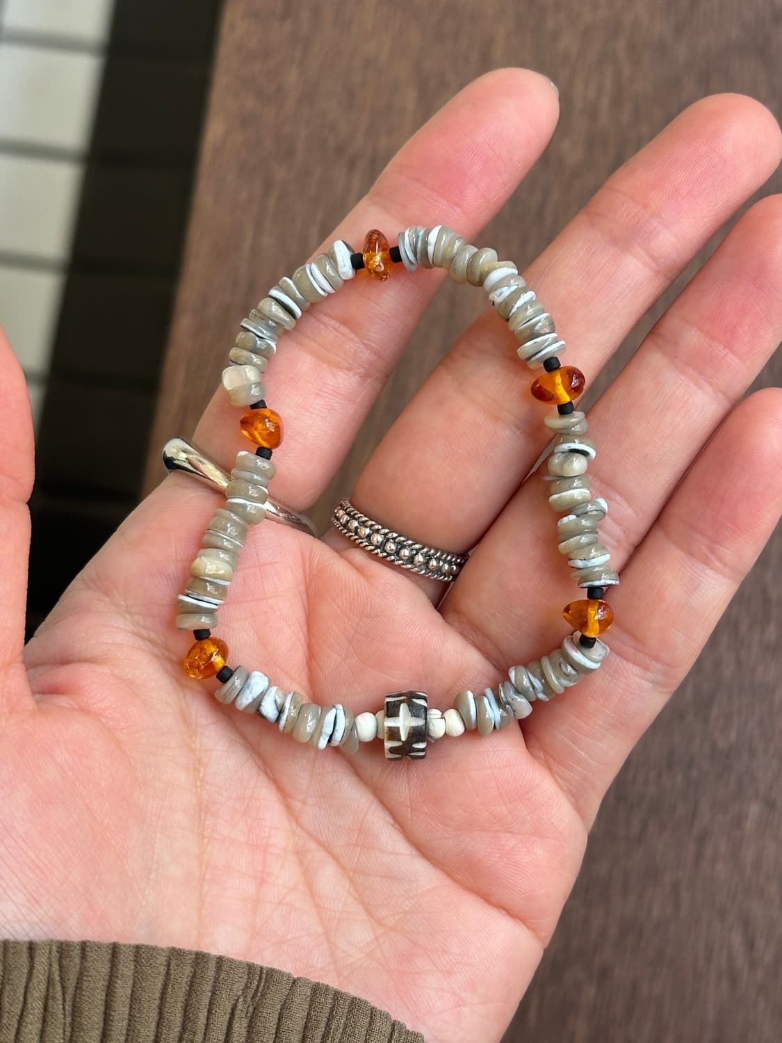 Musta Ethnic Mother-of-Pearl Amber Afric 상품이미지1