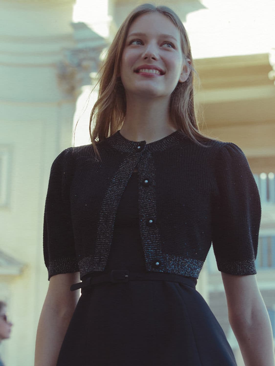 브라이드앤유 LILLIAN Spangle round neck croppe 상품이미지3