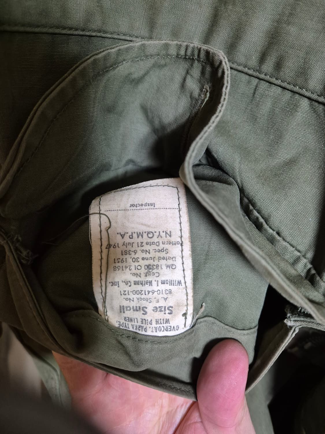 50s 오리지널 US ARMY M-47 장진호파카 (S) 상품이미지4