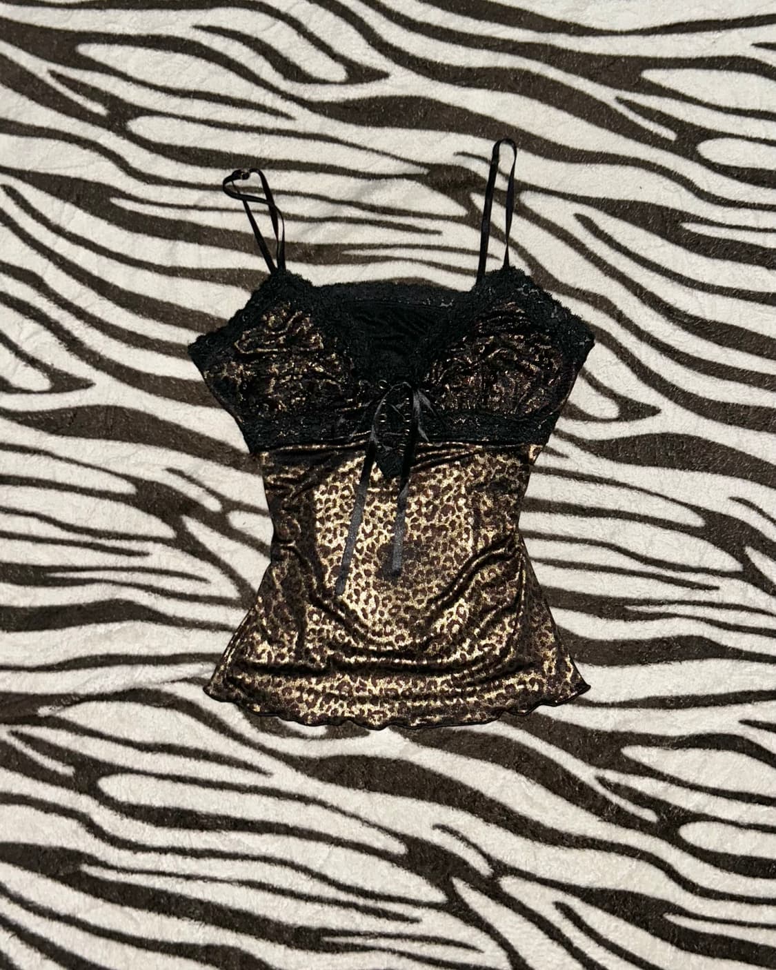 gal leopard lace sleeveless 상품이미지4