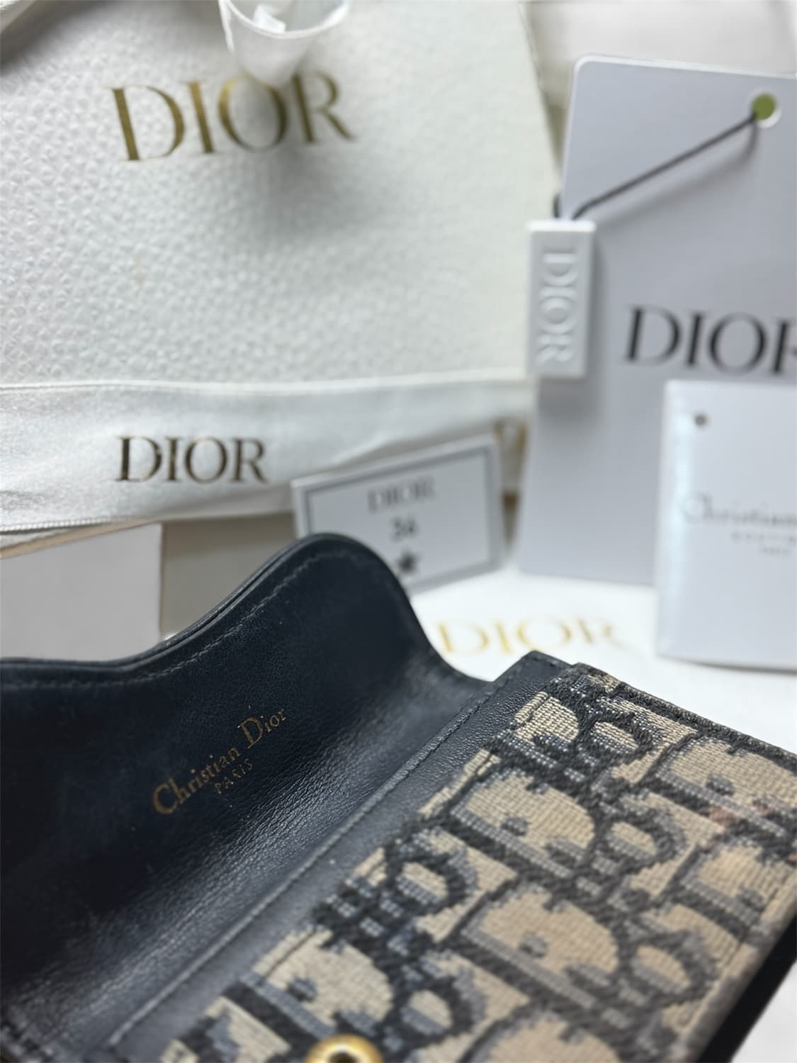 [급처 / 풀구성] 디올 오블리크 새들 플랩 여성 카드지갑 상품이미지5