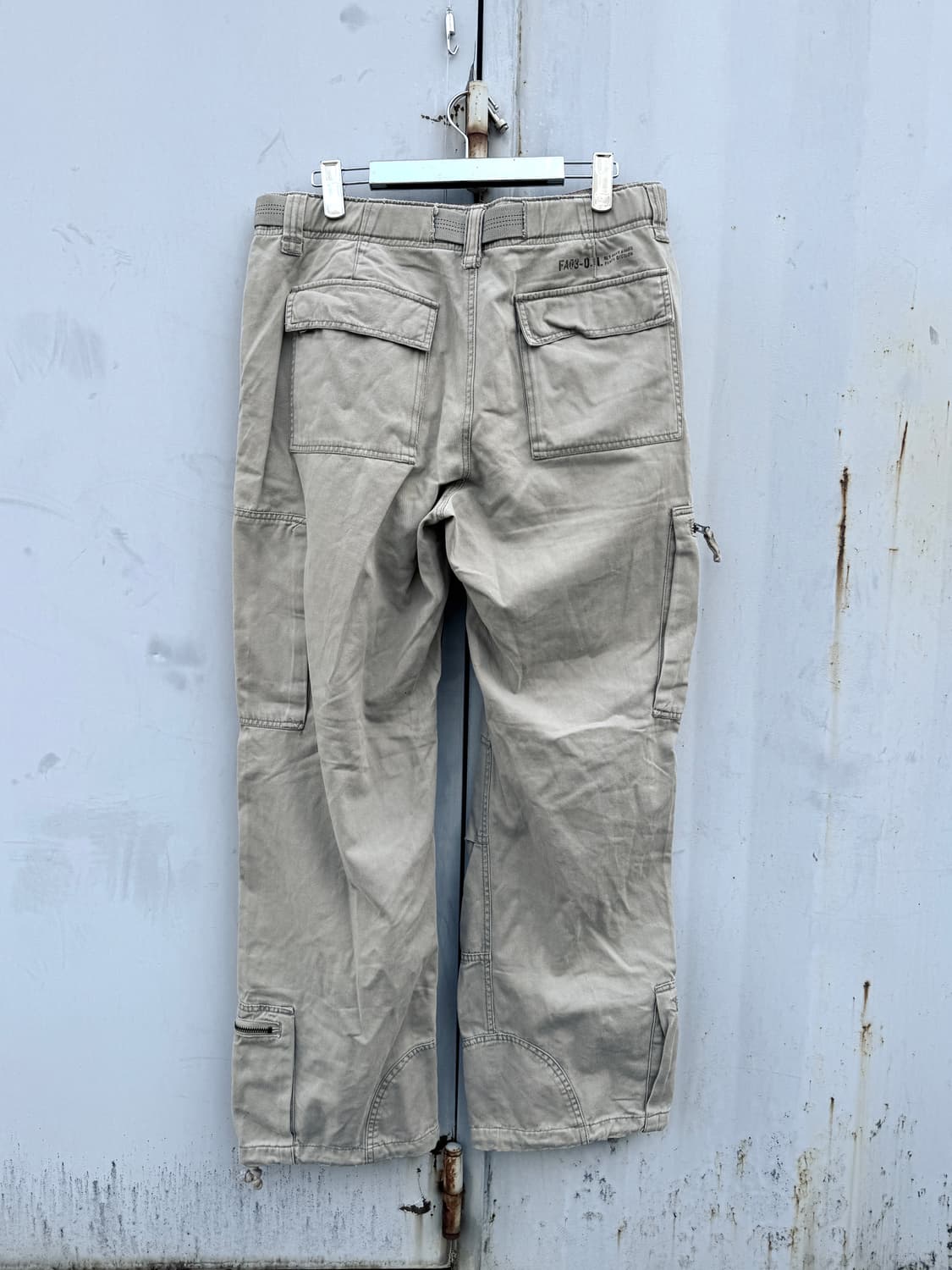 아이보리 지퍼 카고 팬츠 상품이미지6