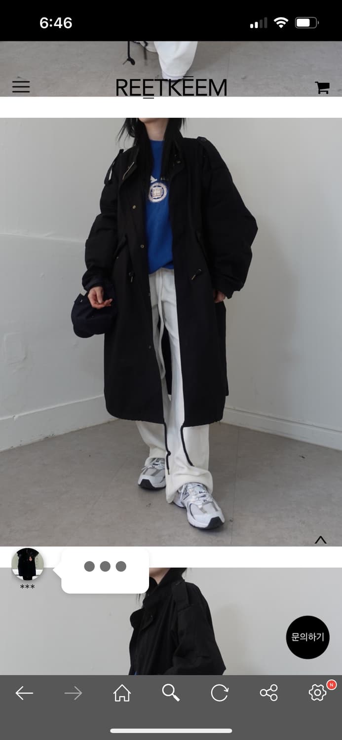 릿킴 필드 롱 야상자켓 블랙 상품이미지1