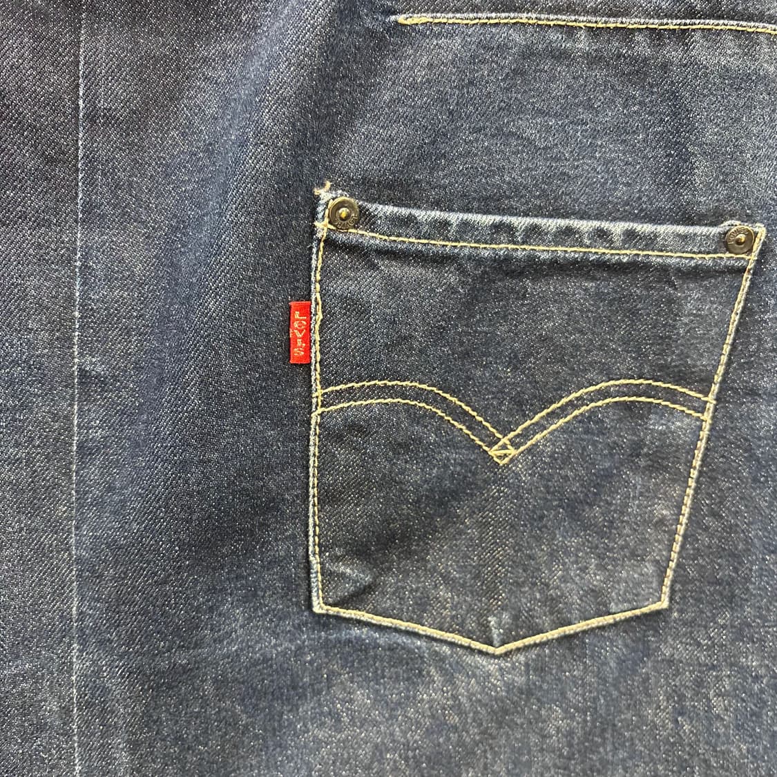 리바이스 엔지니어드 진스 데님 미디 스커트 스티치 백 버클 디테일 진청 상품이미지7