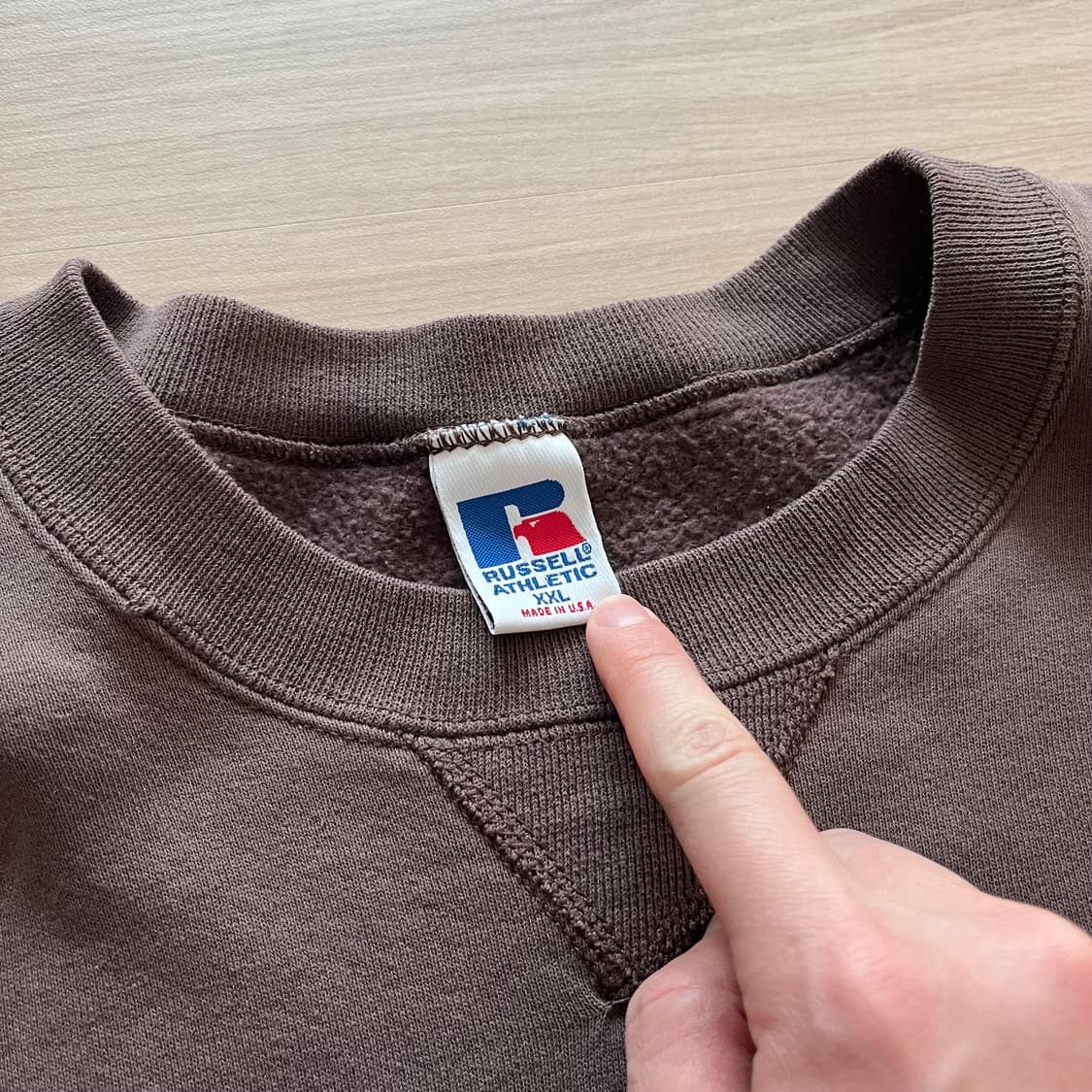 [2XL] 90s 빈티지 러셀 스웻셔츠 맨투맨 초코브라운 상품이미지2