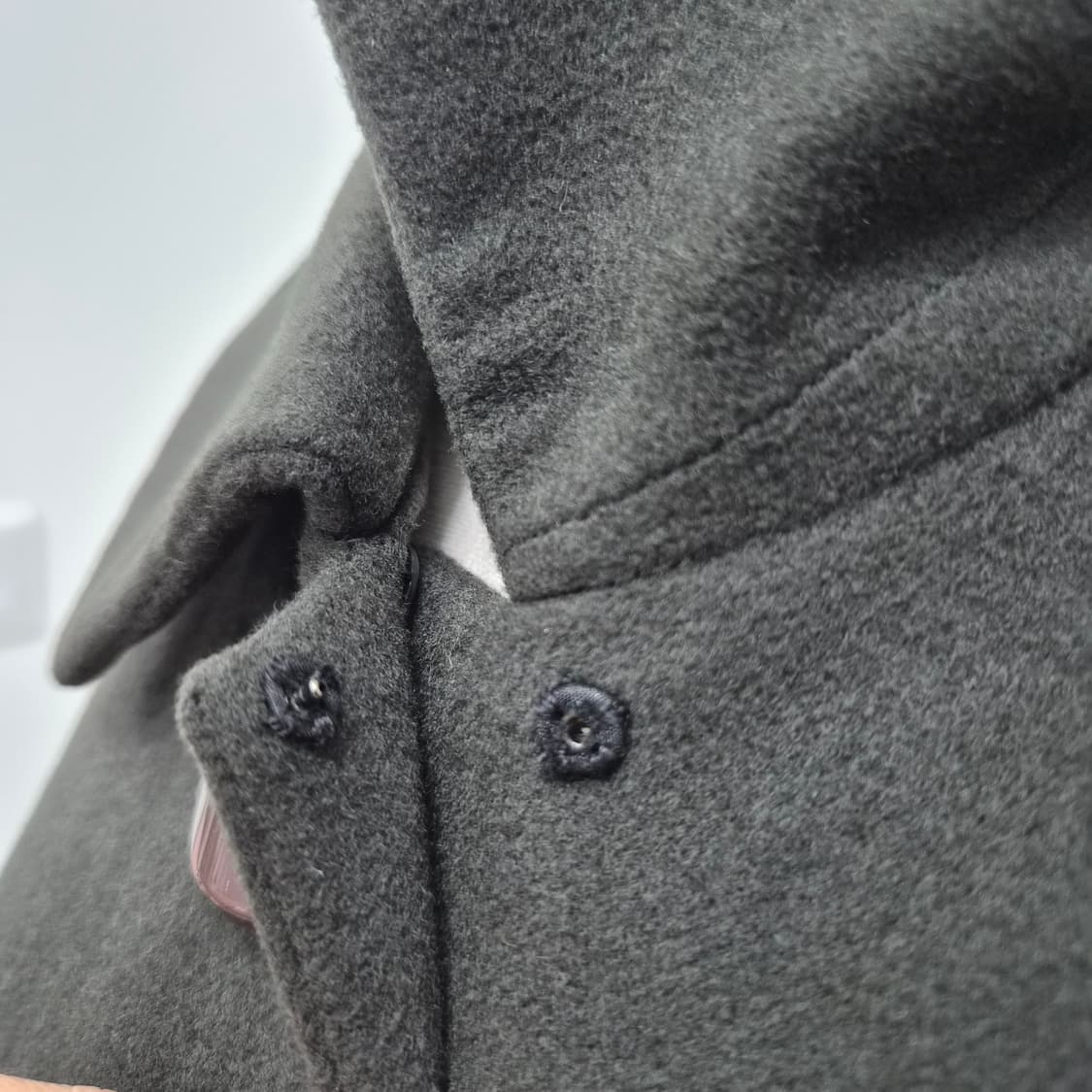 캐시미어 100% 딥카키 여성 롱코트 상품이미지6