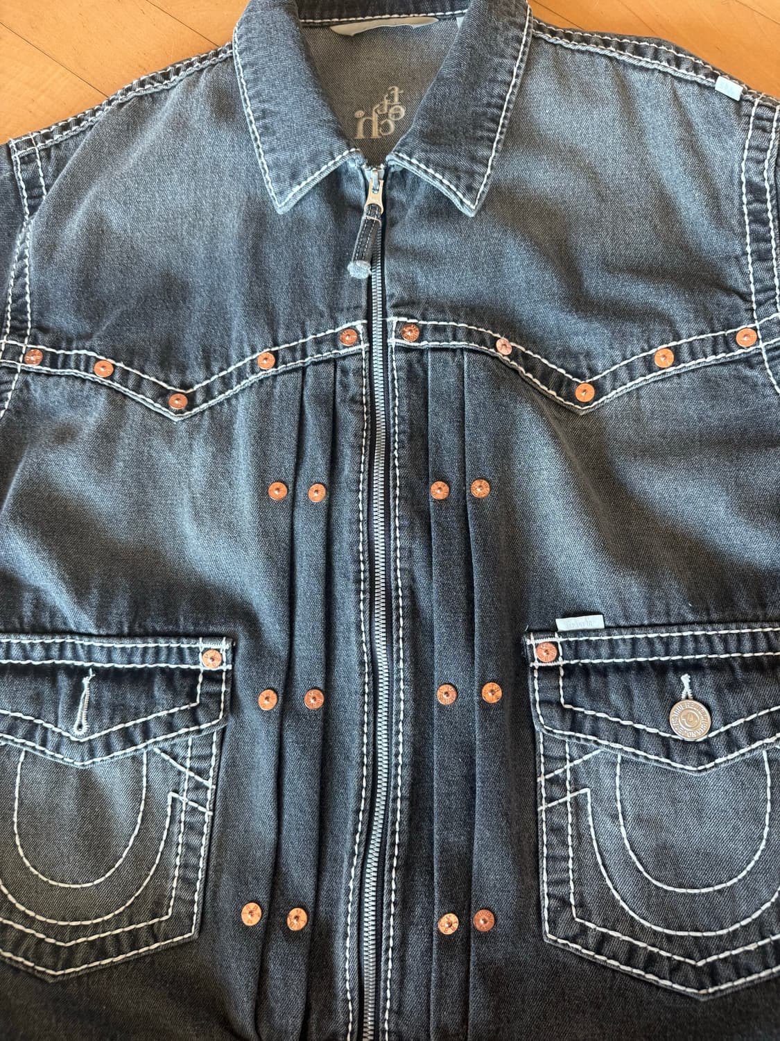 페치 X 트루릴리젼 트러커 자켓 블랙 상품이미지2