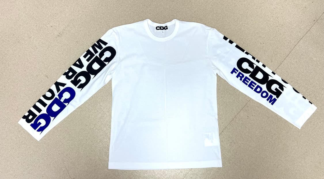 CDG 화이트 롱슬리브 L 티셔츠(새상품) 상품이미지1
