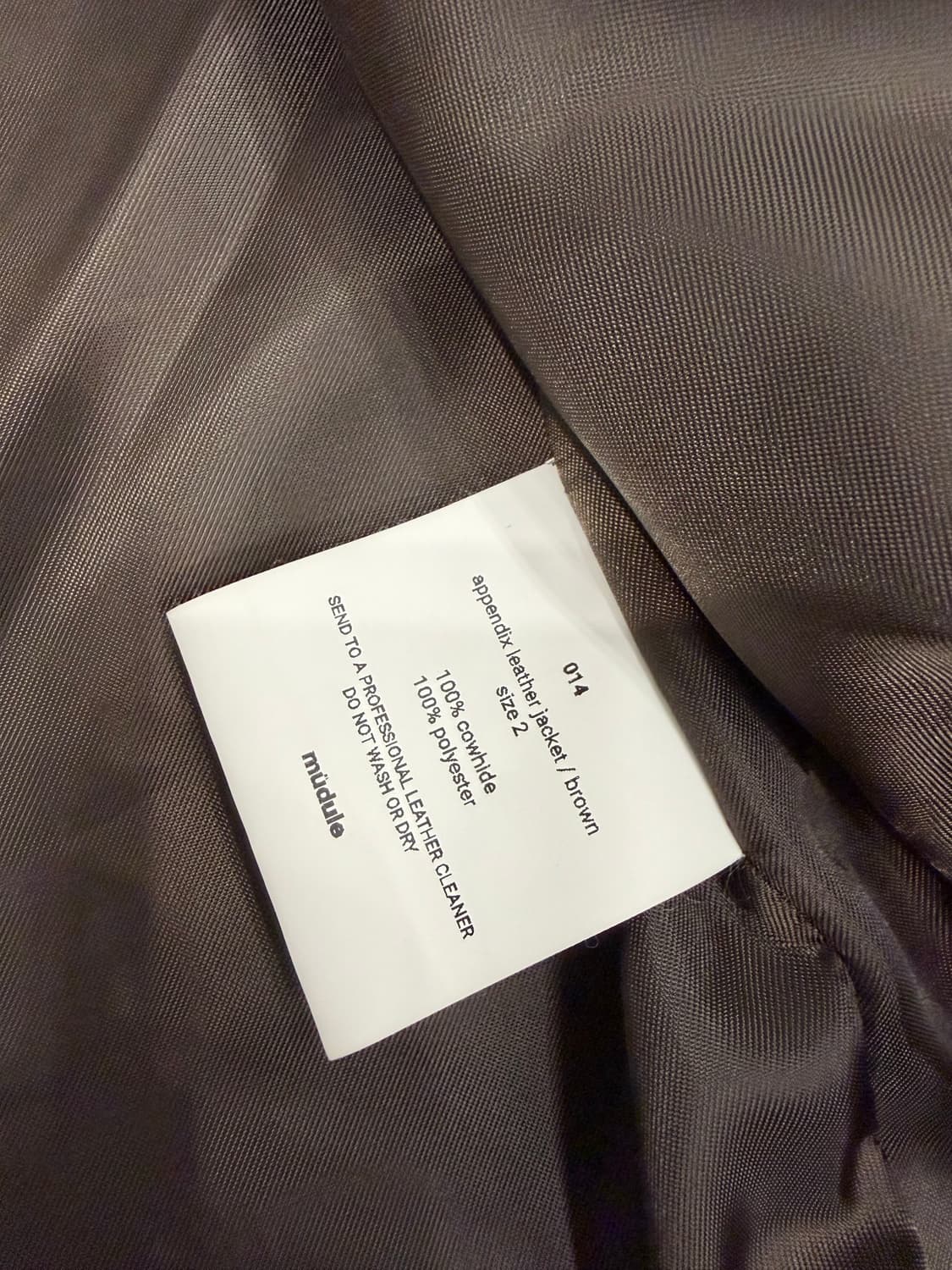 머듈 [014] appendix leather jacket 브라운 2 상품이미지5