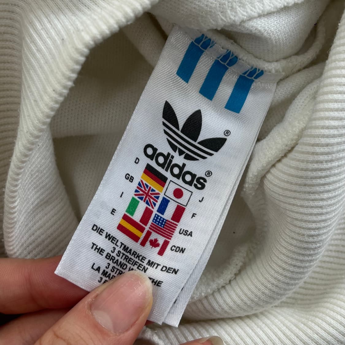 Adidas 아디다스 백포인트 블랙 트랙탑 크림 져지 상품이미지8