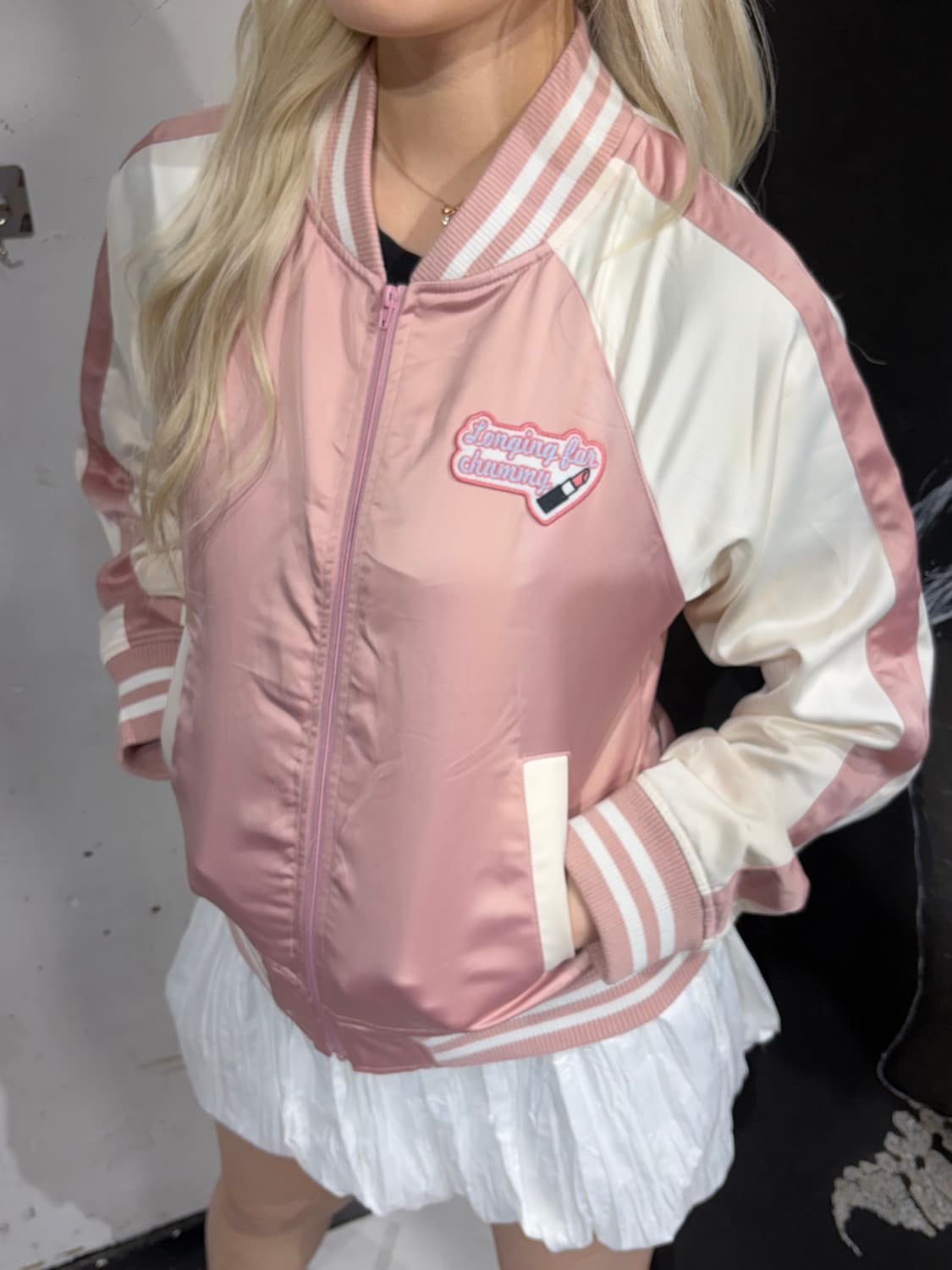 Jpn 일본 빈티지 립스틱 딸기우유 핑크 스카잔  상품이미지5