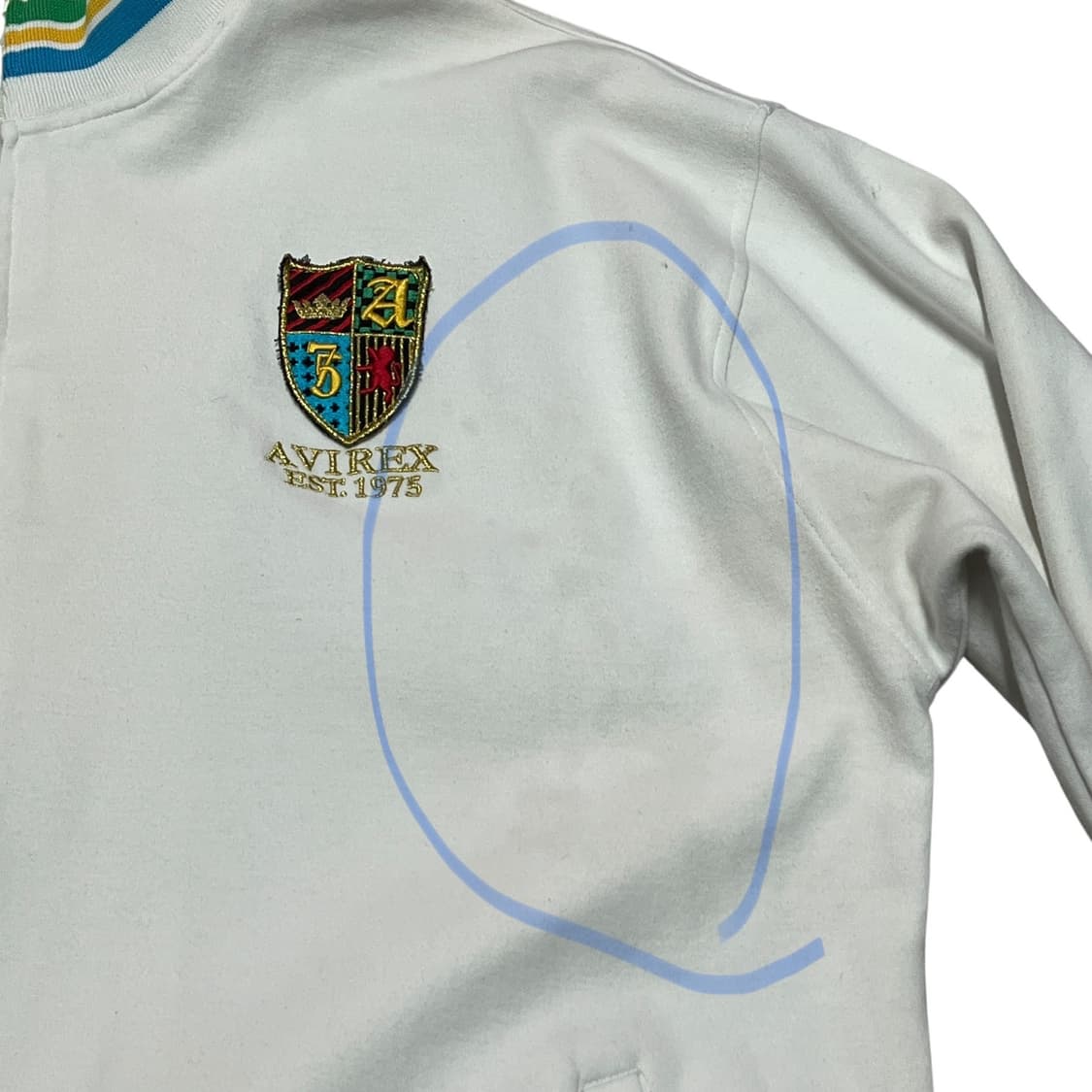 아비렉스 화이트 사자 자수 집업 져지 상품이미지5