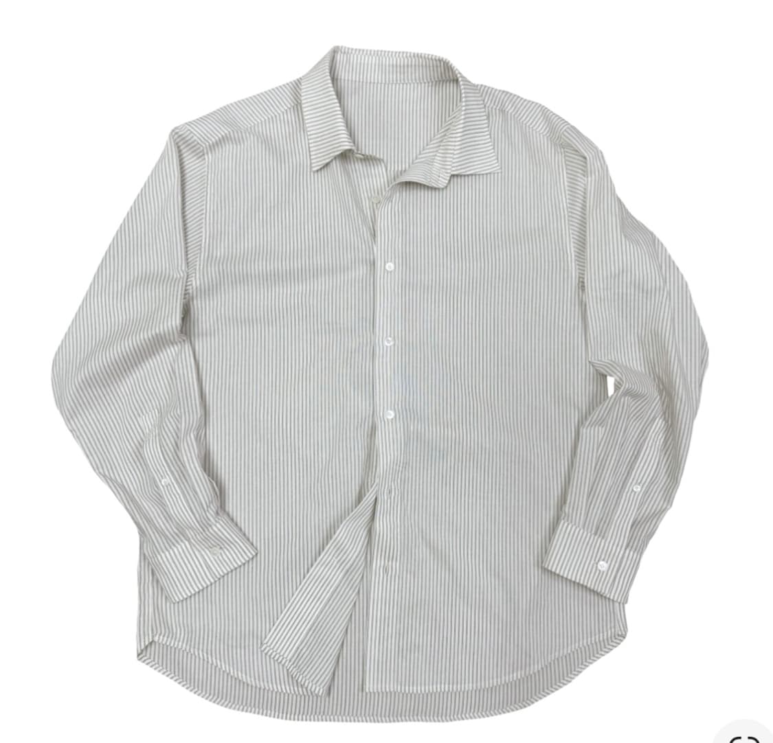 아오이로 라벨 스트라이프 셔츠 마쉬멜로우 상품이미지1